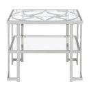Kalan - End Table - Glass & Silver