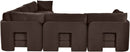 Hammond - Velvet Performance Fabric Upholstered 6 Piece Corner Sectional