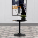 Ganso - Round Metal Coffee Table With Tempered Glass Top
