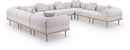 Laguna - 8 Piece Resilient Water Resistant Fabric 142" Upholstered Outdoor Patio Modular Sectional