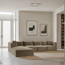 Shaggy - Fabric 5 Piece Modular Sectional With Ottoman