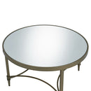 Aditya - Coffee Table - Mirrored & Antique Brass