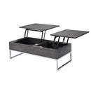Iban - Coffee Table With Lift Top - Gray Oak & Chrome