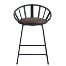 Zudora - Counter Height Chair (Set of 2) - Synthetic Leather & Black
