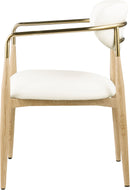 Ronda - Vegan Leather Upholstered Dining Arm Chair - Natural Legs