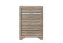 Seville - 5 Piece Full Bedroom Set (Bed, Dresser & Mirror, Nightstand, Chest) - Brown / Natural