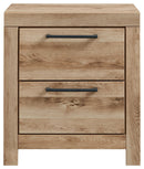 Hyanna - Two Drawer Night Stand - Tan Brown
