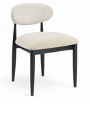 Riccio - Fabric Dining Side Chair (Set of 2) - Black Frame