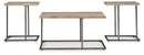 Albreane - Occasional Table Set (Set of 3) - Grayish Brown / Black