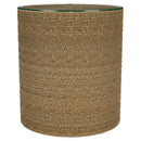 Halden - Round Woven Seagrass Accent Side Table - Light Brown
