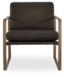 Bradett - Accent Chair - Dark Brown / Gold Finish