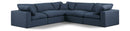 Comfy - 5 Piece Linen Modular Corner Sectional