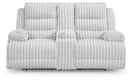 Rhines Falls - Double Reclining Power Loveseat With Console - Alloy
