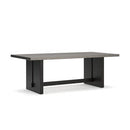 Salina Bay - Rectangular Dining Table With Umbrella Option - Black / Gray