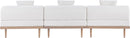 Laguna - 3 Piece Resilient Water Resistant Fabric 106.5" Outdoor Patio Armless Modular Sofa