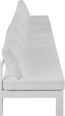 Nizuc - Outdoor Patio 6 Seat Armless Modular Sofa With White Frame