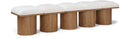Pavilion - 5 Piece Modular Bench With Walnut Base