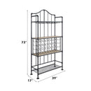 Edina - Wine Rack - Oak & Sandy Black