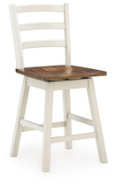 Brinfern - Swivel Stool (Set of 2) - Brown / Antique White