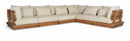 Mirella - 6 Piece Water Resistant Fabric Upholstered Outdoor Patio Modular Sectional