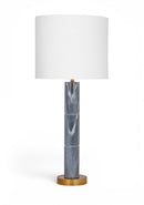 Opaline - Linen Textured Fabric And Brass Table Lamp