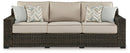 Coastline Bay - Sofa With Cushion - Brown