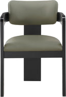 Sacha - Vegan Leather Upholstered Dining Chair With Black Base (Set of 2)