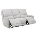 Sylmar - Chenille Upholstered Power Reclining Sofa - Dove Gray