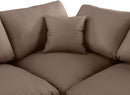 Comfy - 5 Piece Faux Leather Modular Sectional