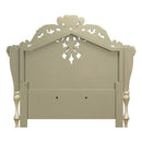 Vatican - Eastern King Bed - Synthetic Leather, Light Gold & Champagne Silver