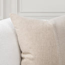 Nisha - 22" x 22" Accent Pillow - Natural / Ivory