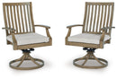 Rainier Ranch - Swivel Chair With Cushion (Set of 2) - Brown / Beige