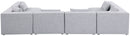 Cube - Linen 6 Piece Modular Armless Sectional