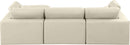 Comfy - 4 Piece Faux Leather Modular Sectional With Chaise