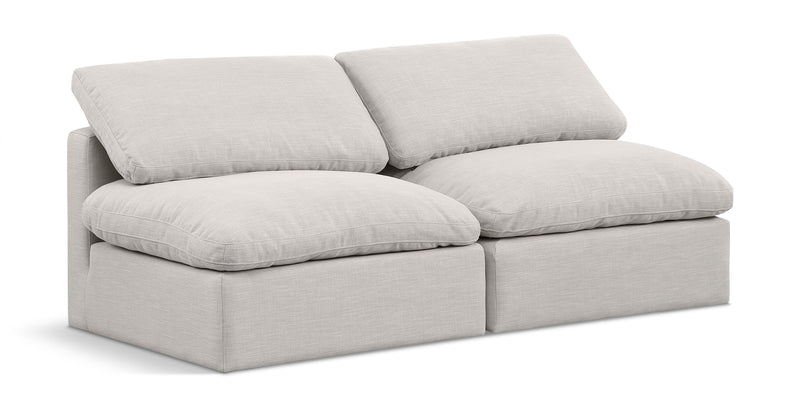 Indulge - Linen 2 Seat Modular Armless Sofa