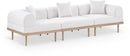 Laguna - 3 Piece Resilient Water Resistant Fabric 106.5" Upholstered Outdoor Patio Modular Sofa