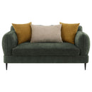 Jade - Chenille Upholstered Modern Track Arm Loveseat