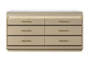 Genesis - 5 Piece Queen Bedroom Set (Bed, Dresser & Mirror, Nightstand, Chest) - Gold