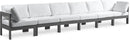 Nizuc - Outdoor Patio 6 Seat Modular Sofa With Gray Frame