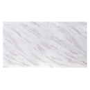 Zander - Coffee Table - White Printed Faux Marble Top & Mirrored Silver