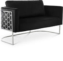 Casa - Loveseat with Chrome Legs