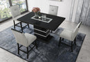 Monaco - 5 Piece Dining Room Set (Rectangular Bar Table, 4 Bar Stools) - Black