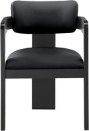 Sacha - Vegan Leather Upholstered Dining Chair With Black Base (Set of 2)
