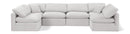 Indulge - Velvet 6 Piece Modular U-Shaped Sectional