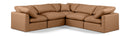Indulge - Faux Leather 5 Piece Modular Corner Sectional