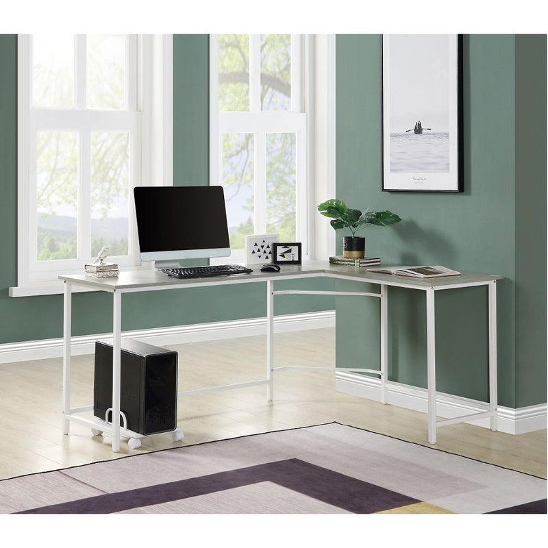 Bambina - Computer Desk - Gray & White