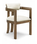 Lavrin - Vegan Leather Upholstered Dining Arm Chair (Set of 2) - Walnut Base