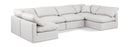 Indulge - Faux Leather 6 Piece Modular U-Shaped Sectional