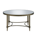 Aditya - Coffee Table - Mirrored & Antique Brass