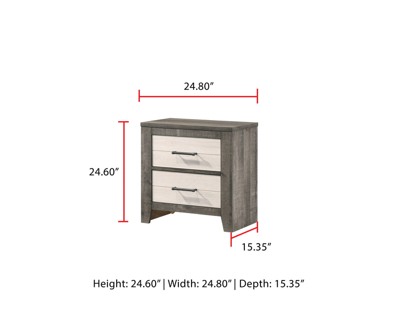 Rhett - Nightstand - Chalk / Gray